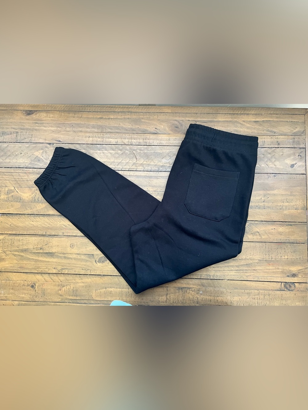 New Men's Lane Seven Black Elastic Waist Jogger Pants - Picture 2 of 4